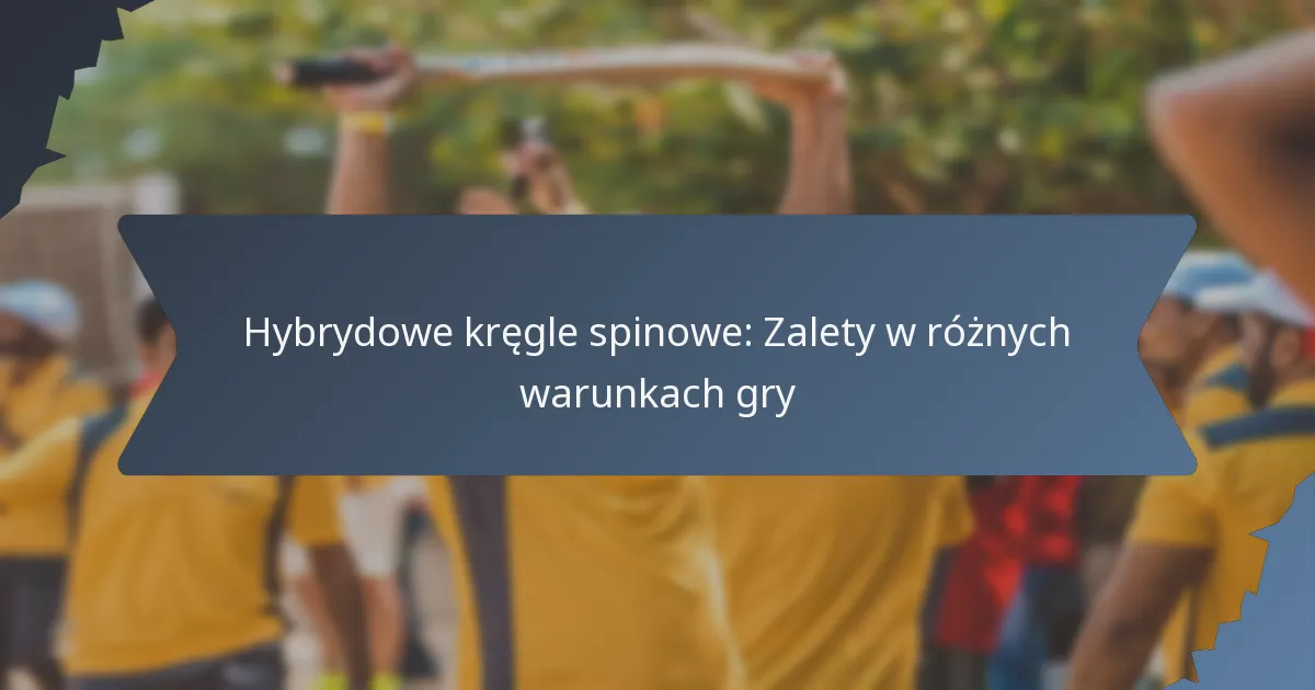 Hybrydowe kręgle spinowe: Zalety w różnych warunkach gry